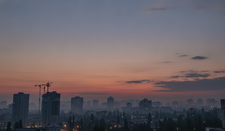 Smog in Kyiv with pollution exceedance