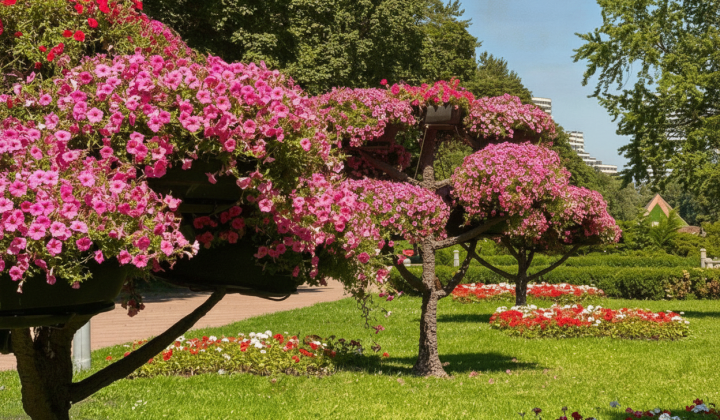 Flower constructions and tulip tree