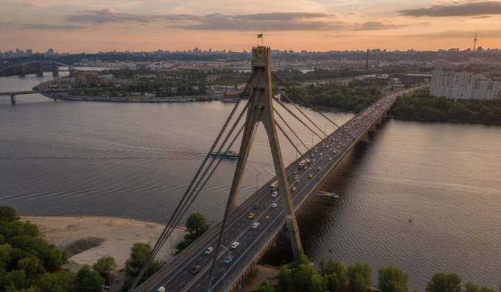 Closure of the Northern Bridge in Kyiv