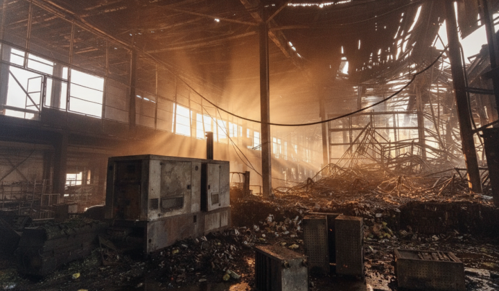 Rocket strike on humanitarian warehouse
