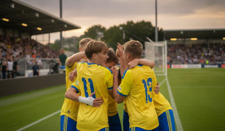 Ukraine U-19 national team competing in tournament