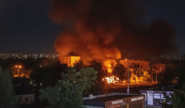 Occupant's trucks destroyed by drones in Mariupol