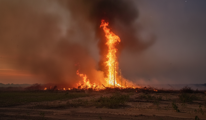 Fiery tornado in Chernobyl zone
