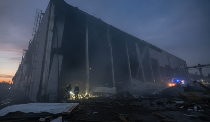 Ракетний удар по Одещині: палають склади з продовольством