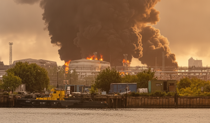 Strikes on oil infrastructure near Saint Petersburg