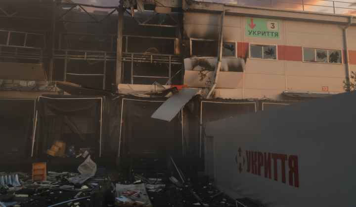 New mail terminal damaged by Russian army