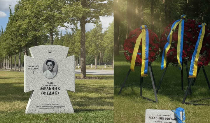 Новий пам'ятник на могилі Софії Мельник