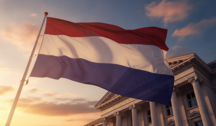 Image of flags of Ukraine and the Netherlands