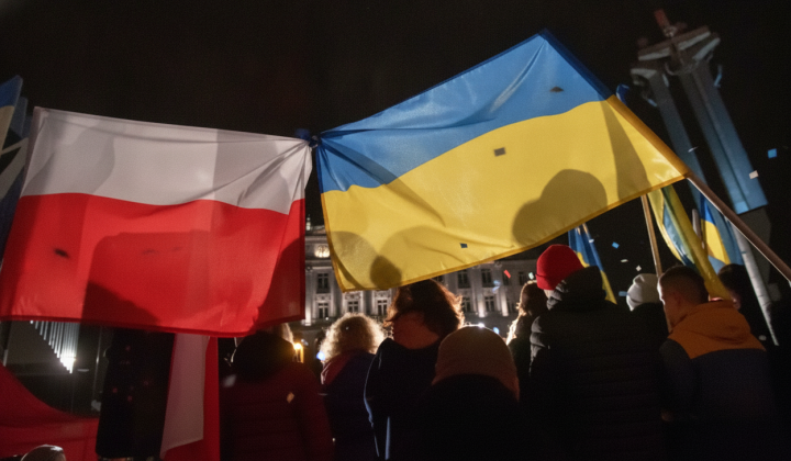 Polish flag and UPA