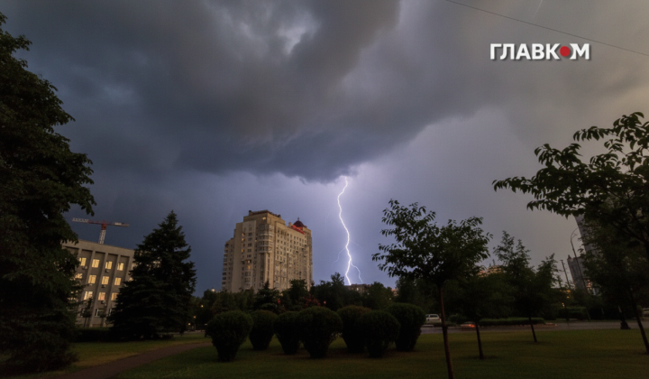 Strong wind in Kyiv