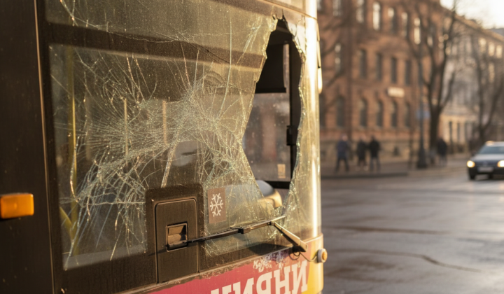 Damaged Pesa wagons due to rocket attack