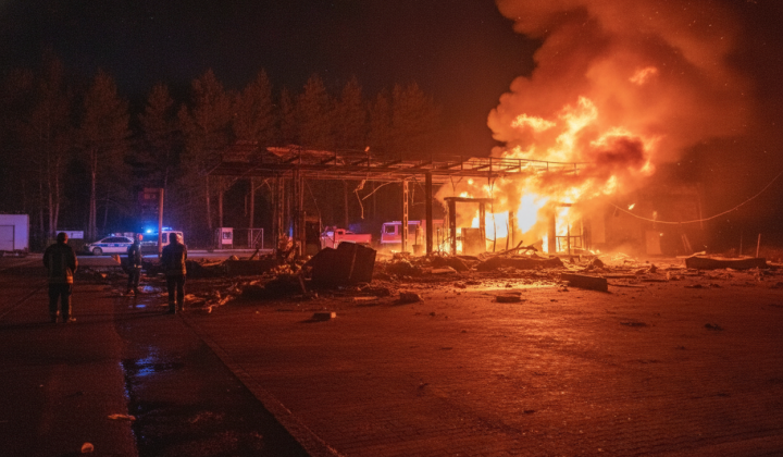 Night attack on Odessa: drones target gas stations