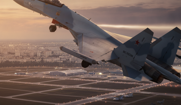 Сбитый российский истребитель Су-35