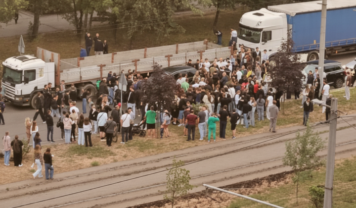 Автомобіль ТЦК після сутички у Львові