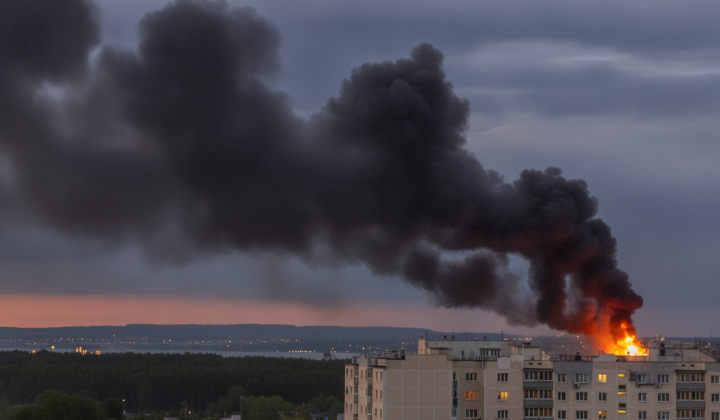 Strike on Russian oil bases near border