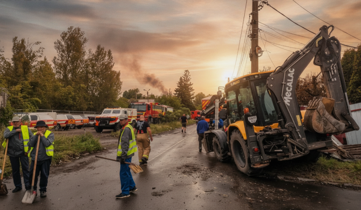Rescue workers dealing with aftermath in Vyshneve