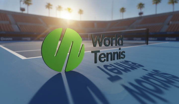 World Tennis logo and Russian flag
