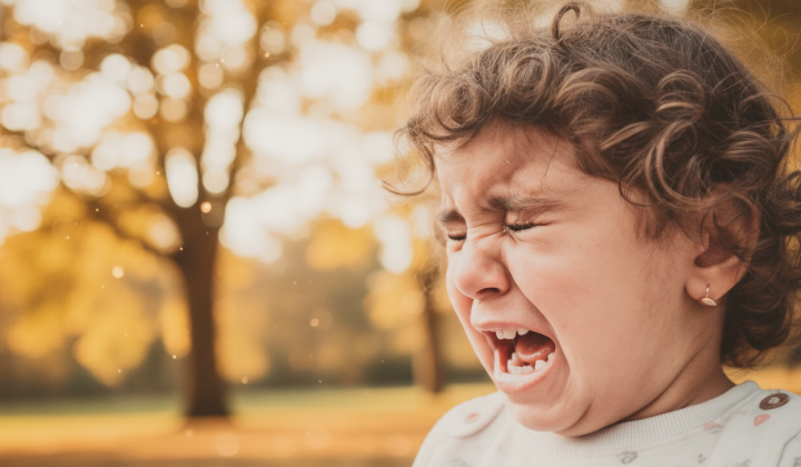 Child in bed with rodent repellent