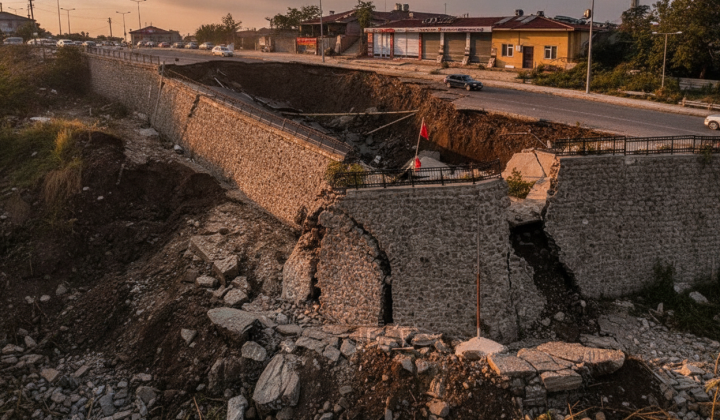 Road collapse in Turkey