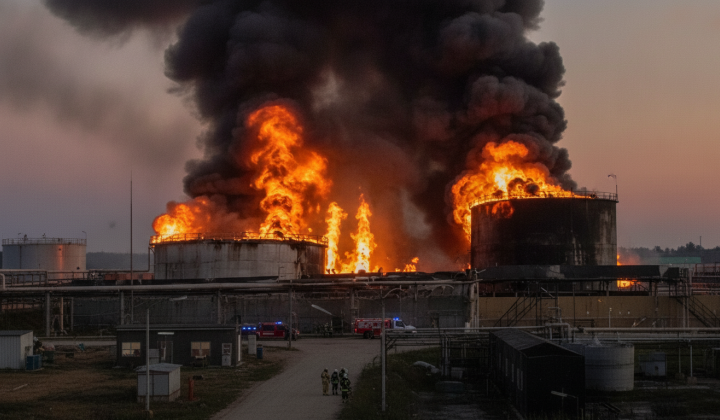 Дроны поражают производство бензина в России