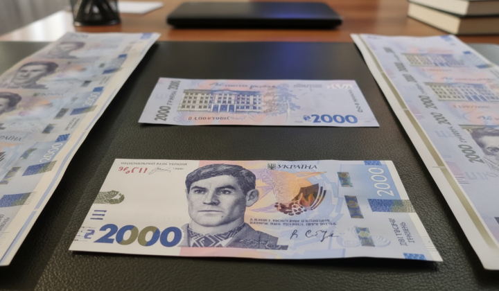 2000 UAH with unlicensed Russian font