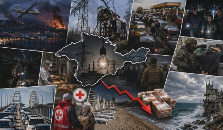 Energy crisis in Crimea after drone attack