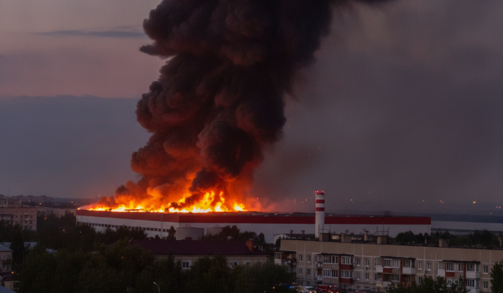 Беспилотники атакуют склады и нефтебазу