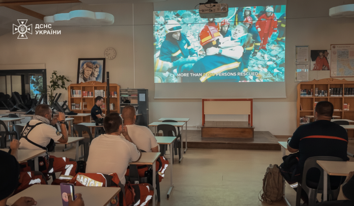 French rescuers at the film screening