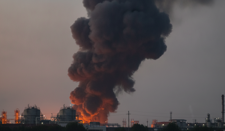 Drone attack on oil refinery