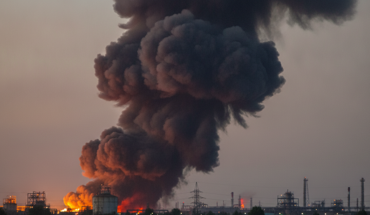 Ночной удар украинских сил по одному из крупнейших нефтеперерабатывающих заводов Оренбуржья