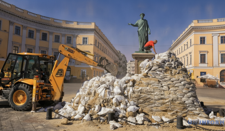 Корозія пам'ятника Дюку де Рішельє