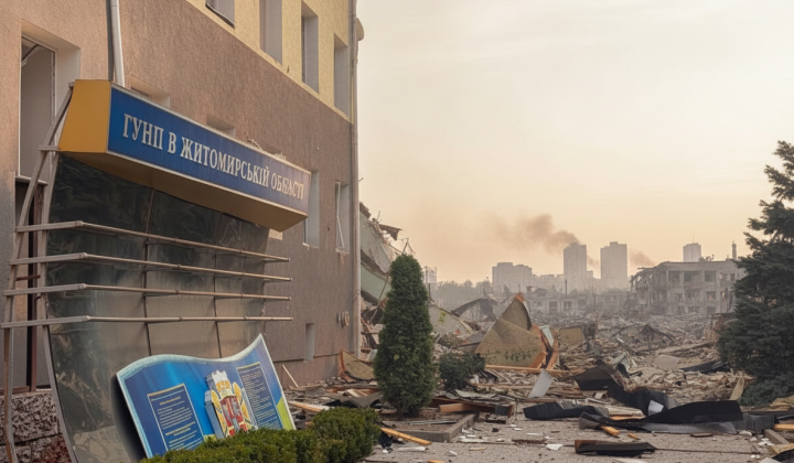 Зруйнована будівля поліції в Житомирі