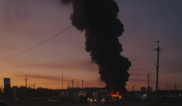 Ukrainian airstrike on Russian oil refineries