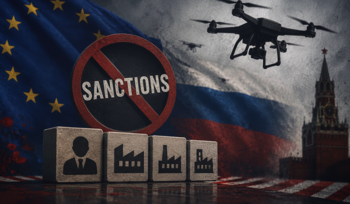 Логотипи російських компаній на темному тлі
