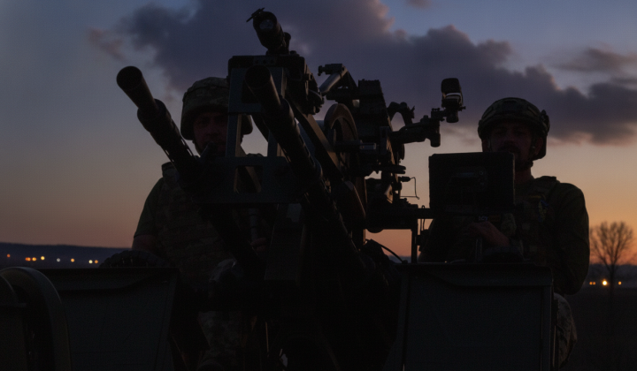 Russian attack on Ukraine at night