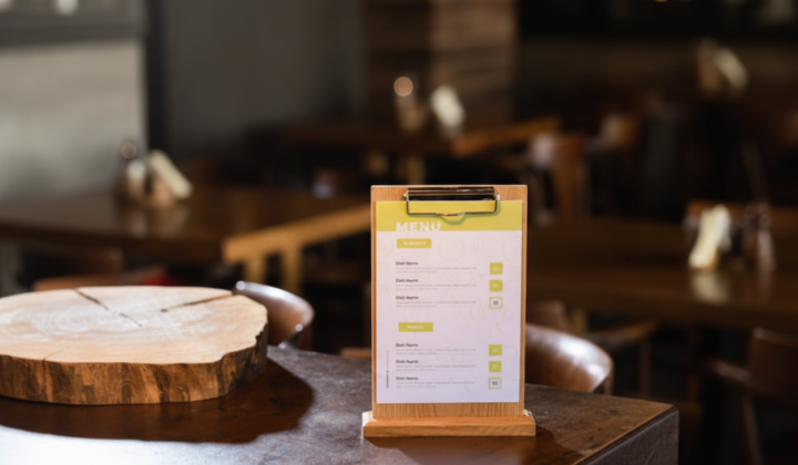 Trendy table setting in restaurant