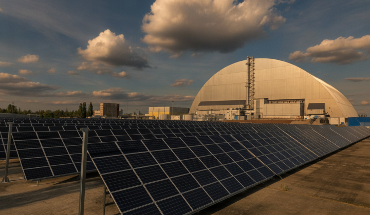 Solar power plant at Chernobyl NPP
