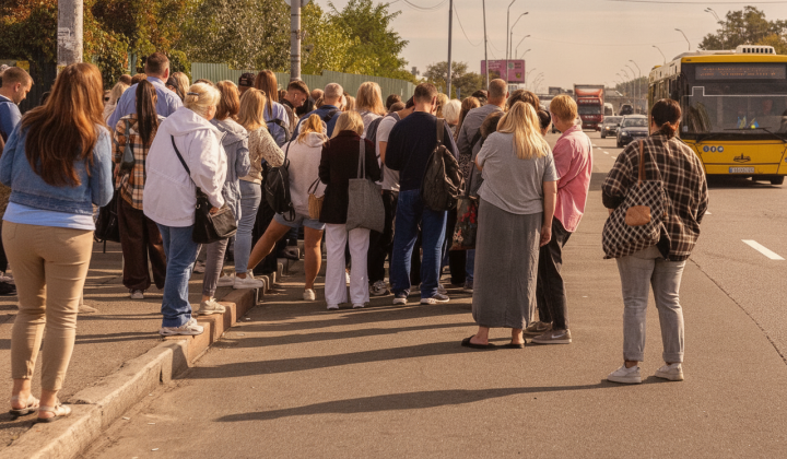 Public transport schedule in Kyiv