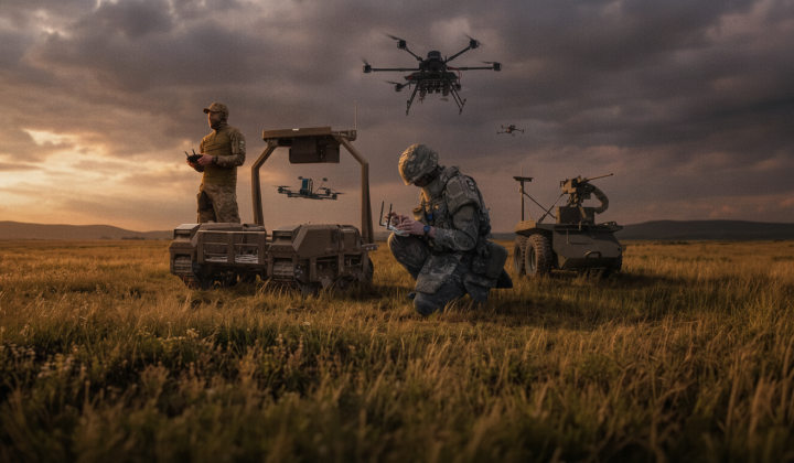 Military drones and equipment on DOT-Chain Defense marketplace