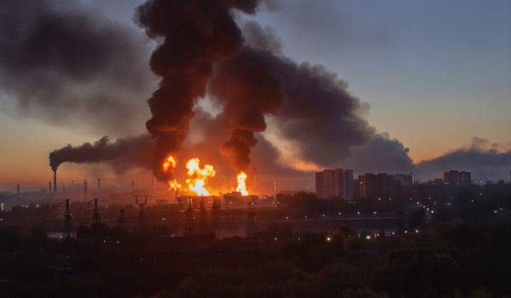 Bombing of oil refinery in Moscow region
