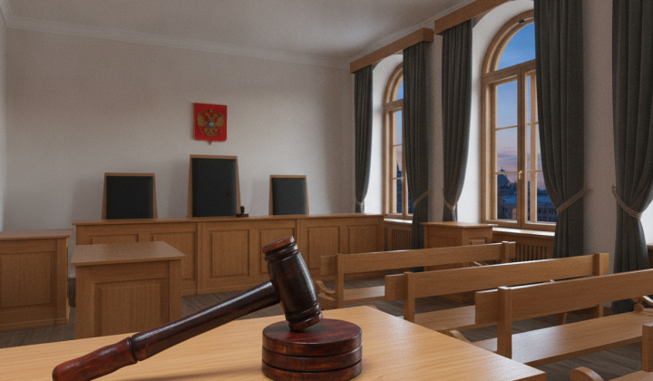 Russian court and Russian man