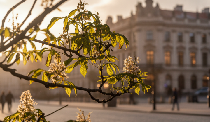 Chestnuts bloom twice a year in Kiev