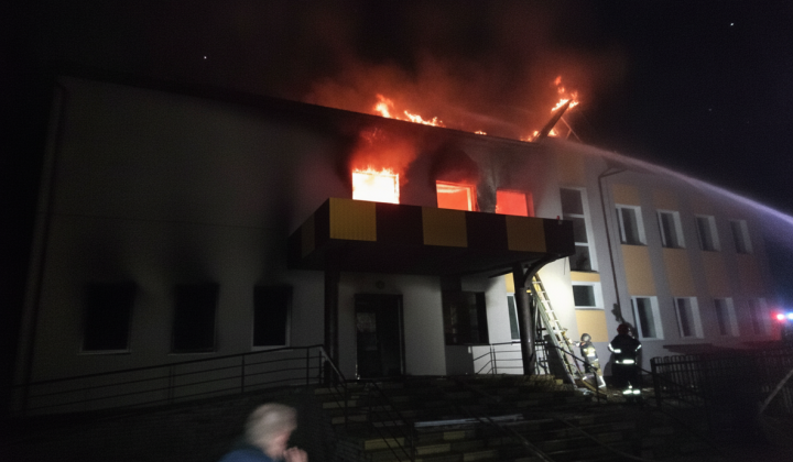 Fire at Lyceum No. 2 in Ivankiv
