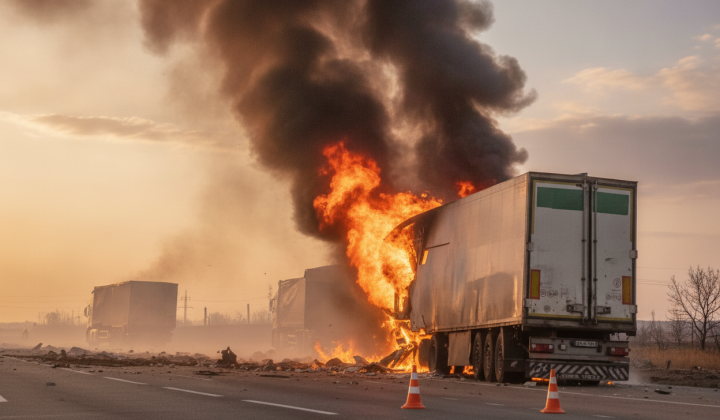Russian attack on a road in Odesa