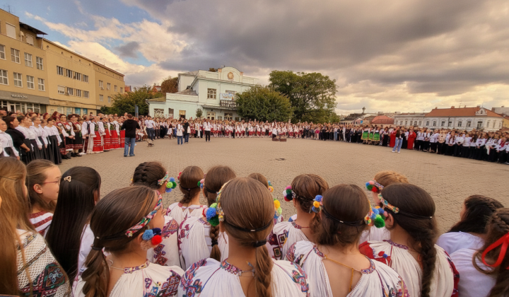 Люди поют «Верховино, моя мать»