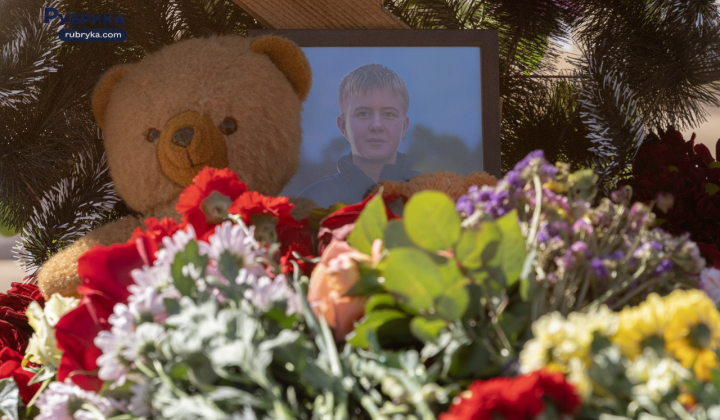 Funeral of 14-year-old Ilya Goncharov in Vyshhorod