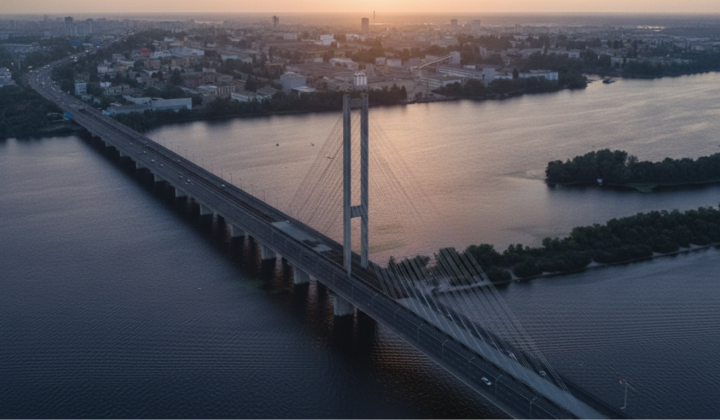 Тролейбуси на Північному мосту у Києві