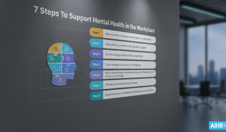 Mental health at work: 7 steps to improve productivity and support employees