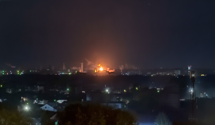 Attack drones strike oil base in Moscow region