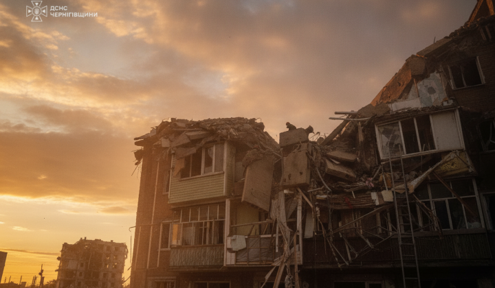 Rocket strike on Pryluky, 5 people killed